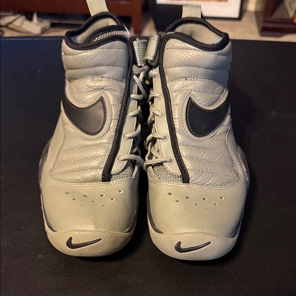 Nike Gray and Black Leather Sneakers